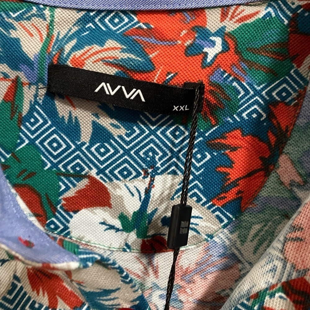NWT AV VA Kiremit  Floral Polo Shirt Size XXL - Picture 4 of 10